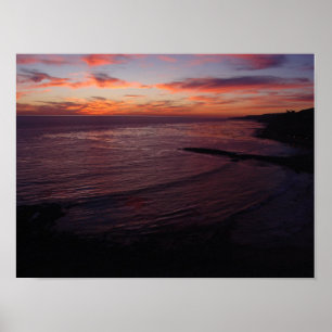 Lila Sonnenuntergang am Royal Palms Beach Poster