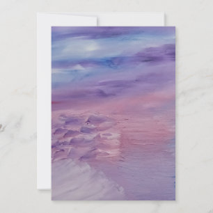 Lila Sonnenuntergang Blau Rosa Farbige Abstrakte K Dankeskarte