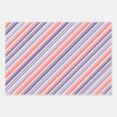 Lila Sonnenuntergang Candy Cane Stripe Geschenkpapier Set (Vorderseite)