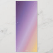 Lila Sonnenuntergang Diamond Spider Web Flat 4 Cou Menükarte (Rückseite)