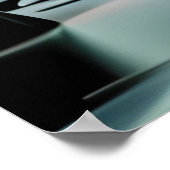 Lila Sonnenuntergang, Einhörner, Vollmond am Stran Poster (Ecke)