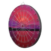 Lila Sonnenuntergang in heiß rosa auf dem Arrowhad Dartscheibe (Vorderseite rechts)