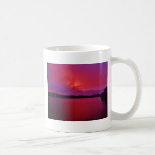 Lila Sonnenuntergang in heiß rosa auf dem Arrowhad Kaffeetasse