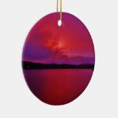 Lila Sonnenuntergang in heiß rosa auf dem Arrowhad Keramikornament (Rechts)