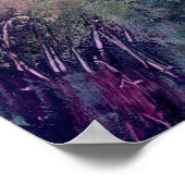 Lila Sonnenuntergang Landschaftsbild Poster (Ecke)