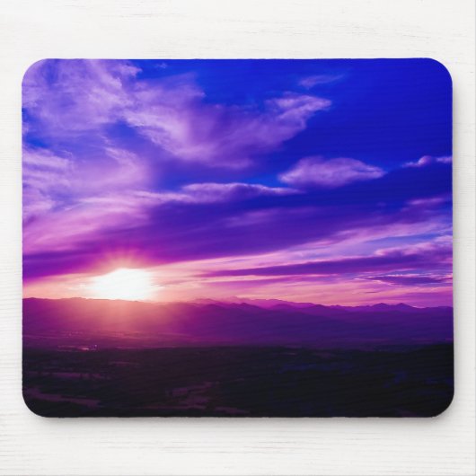 Lila Sonnenuntergang Mousepad (Vorne)