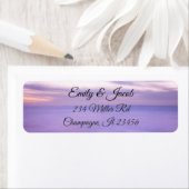 Lila Sonnenuntergang Ocean Beach Rücksendeadressen (Insitu)