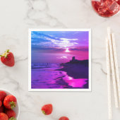Lila Sonnenuntergang Papier Napkins Serviette (Beispiel)