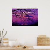 Lila Sonnenuntergang Poster (Küche)