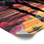 Lila Sonnenuntergang Poster (Ecke)