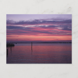 Lila Sonnenuntergang Postkarte