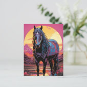 Lila Sonnenuntergang Postkarte (Stehend Vorderseite)