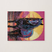 Lila Sonnenuntergang Puzzle (Horizontal)