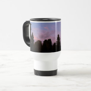 Lila Sonnenuntergang Reisebecher