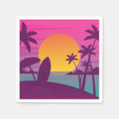 Lila Sonnenuntergang Serviette (Vorderseite)