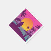 Lila Sonnenuntergang Serviette (Ecke)