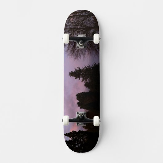 Lila Sonnenuntergang-Skateboard Skateboard (Vorderseite)