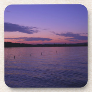Lila Sonnenuntergang über dem Silver Lake Getränkeuntersetzer
