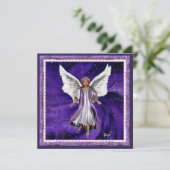 Lila Soul-Blindkarte Feiertagskarte (Stehend Vorderseite)