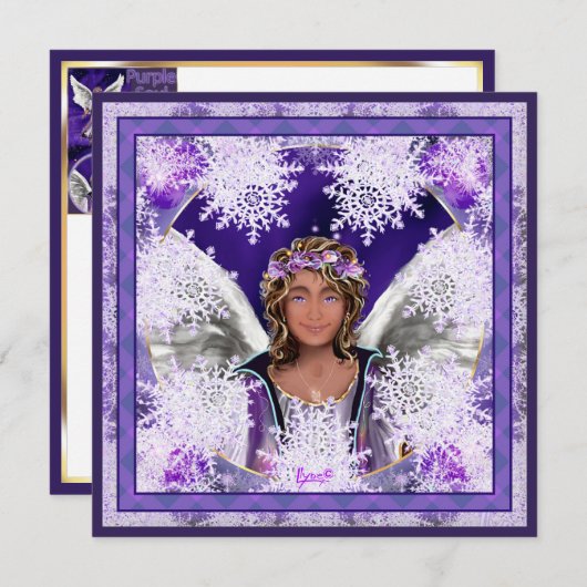 Lila Soul-Blindkarte Feiertagskarte (Vorne/Hinten)