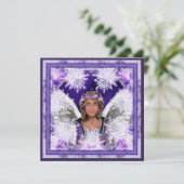 Lila Soul-Blindkarte Feiertagskarte (Stehend Vorderseite)