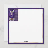 Lila Soul-Blindkarte Feiertagskarte (Rückseite)