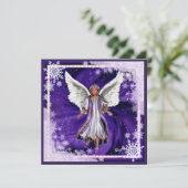 Lila Soul-Blindkarte Feiertagskarte (Stehend Vorderseite)