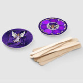 Lila Soul Hand Fan Fächer (Non-assembled)