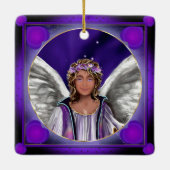 Lila Soul Keramik Ornament (Rückseite)