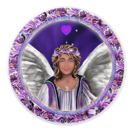 Lila Soul Keramikknauf (Vorderseite)