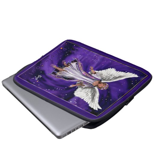 Lila Soul Laptopschutzhülle (Vorne Knopf)