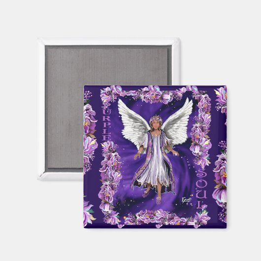 Lila Soul Magnet (Vorderseite/Rückseite)