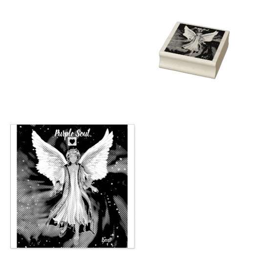 Lila Soul Scarf Gummistempel (Stempel)