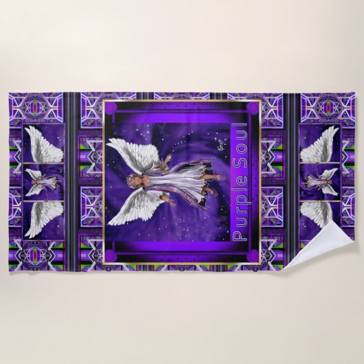 Lila Soul Strandtuch (Vorderseite)