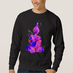 Lila Space Budda Silhouette Sweatshirt