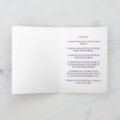 Lila Space Sagittarier Geburtstagskarte Karte (Innenseite)