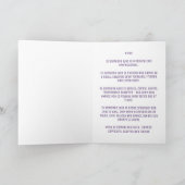 Lila Space Virgo Geburtstagkarte Karte (Innenseite)