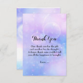 Lila Spacey Lights Geburtstagsparty Danke Karte (Vorne/Hinten)