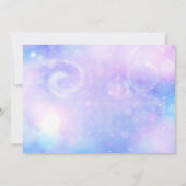 Lila Spacey Lights Geburtstagsparty Einladungen (Rückseite)