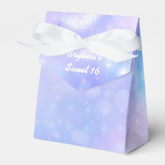 Lila Spacey Lights Geburtstagsparty Gefälligkeitsb Geschenkschachtel (Vorderseite)