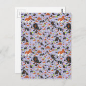 Lila Spaniels Postkarte (Vorne/Hinten)