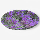 Lila Spanischer Lavendel Blumen Pappteller (Schrägansicht)