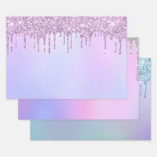 Lila Spark Powder Tropfen Glam Lux Lavender pour Geschenkpapier Set