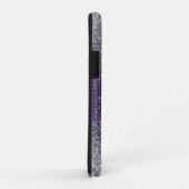 Lila Sparkassensilber-Glitzer Case-Mate iPhone Hülle (Hinten/Rechts)