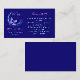 Lila Sparkle Butterfly Babydusche Windelwanne Begleitkarte