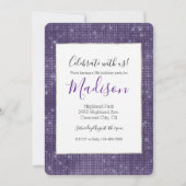 Lila Sparkle Einladung (Vorderseite)