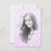 Lila Sparkle Foil Sweet 16 Geburtstag Foto Einladung (Rückseite)