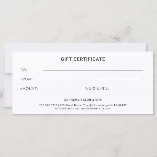 Lila Sparkle-Geschenkgutschein (Rückseite)