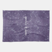 Lila Sparkle Geschirrtuch (Horizontal)