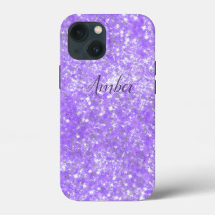 Lila Sparkle Glitzer Elegante Personalisiert Case-Mate iPhone Hülle